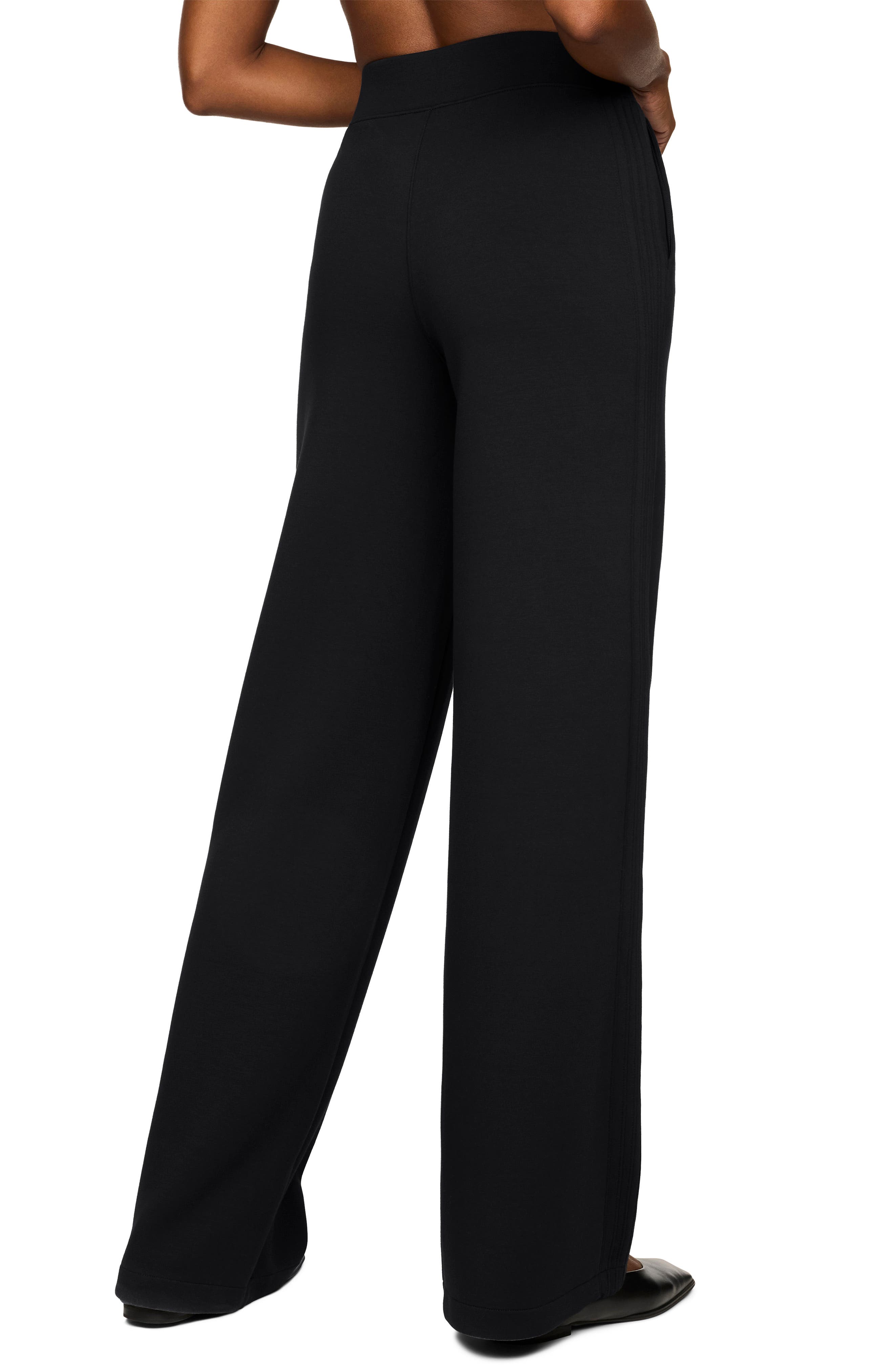 SPANX® Pintuck High Waist Wide Leg Pants (Women) | Nordstrom