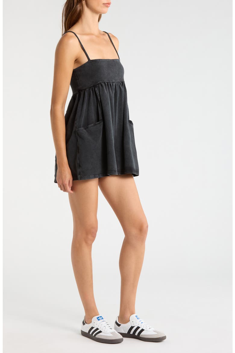 FP Movement Hot Shot Strappy Romper, Alternate, color, BLACK