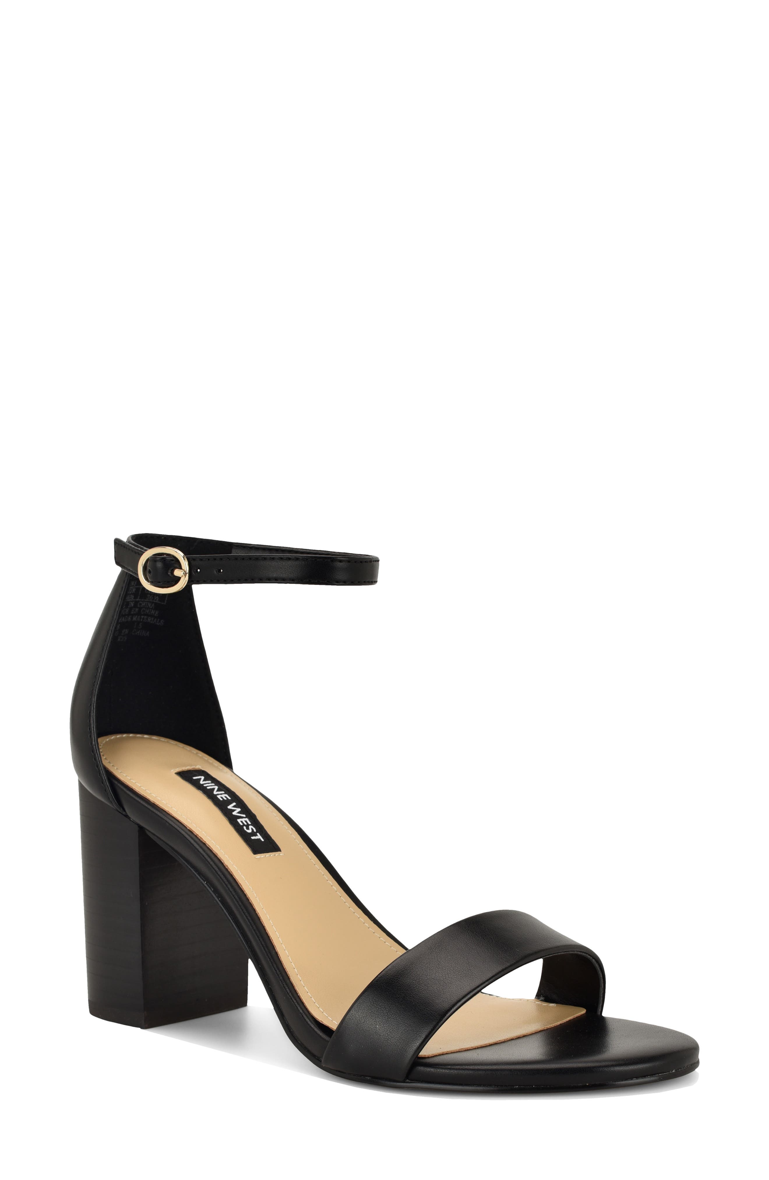  Black Stacked Heel