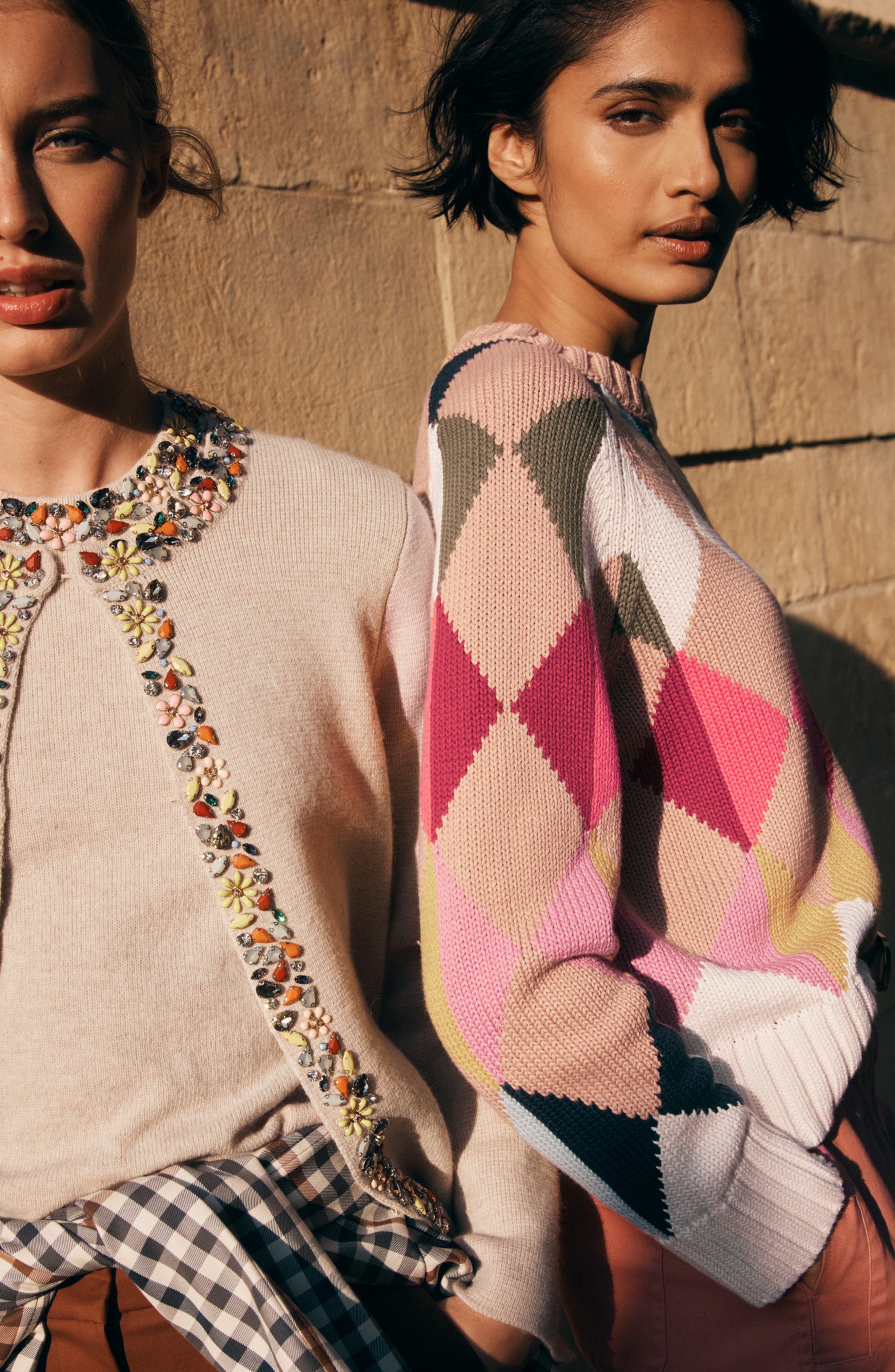 Argyle Cotton Sweater - image 2