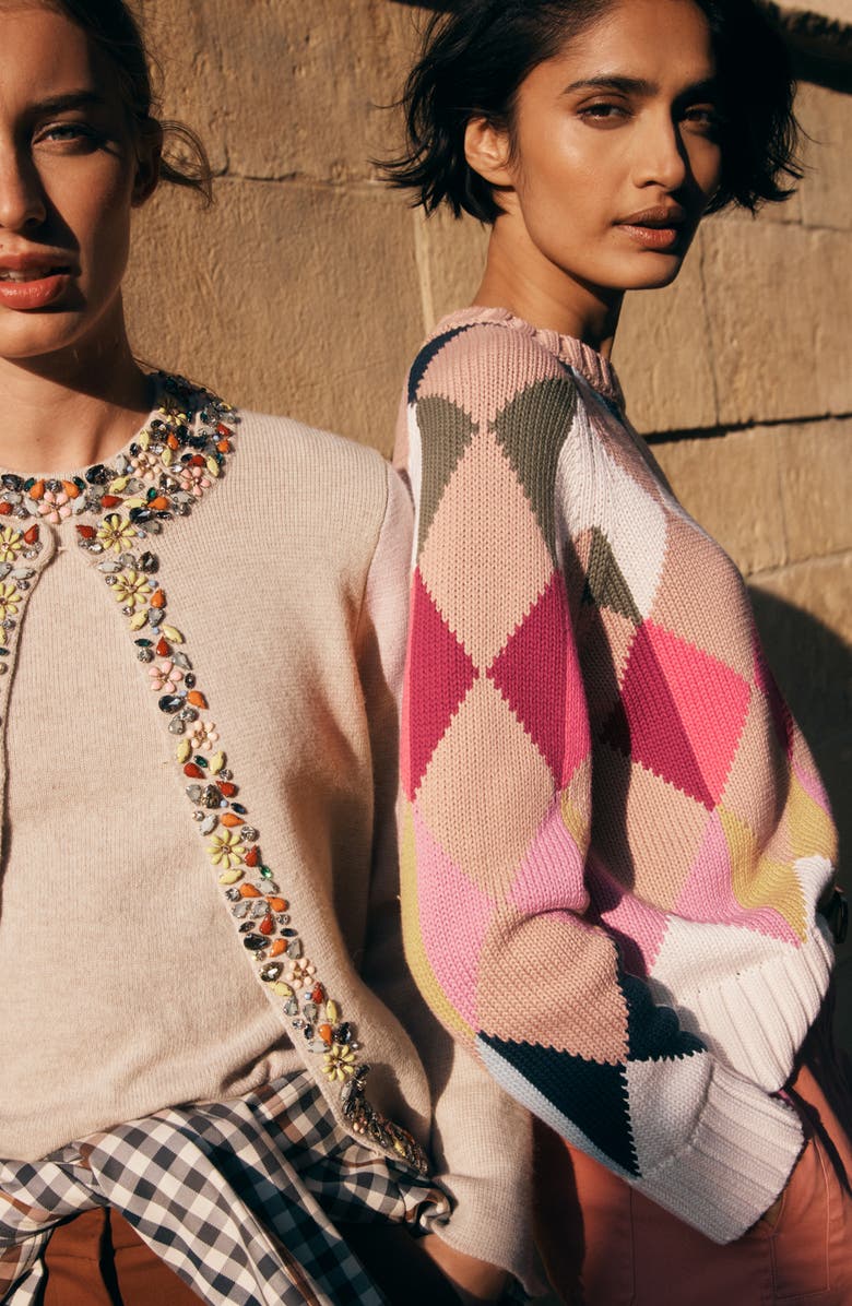 Boden Argyle Cotton Sweater, Alternate, color, Mutli Argyle