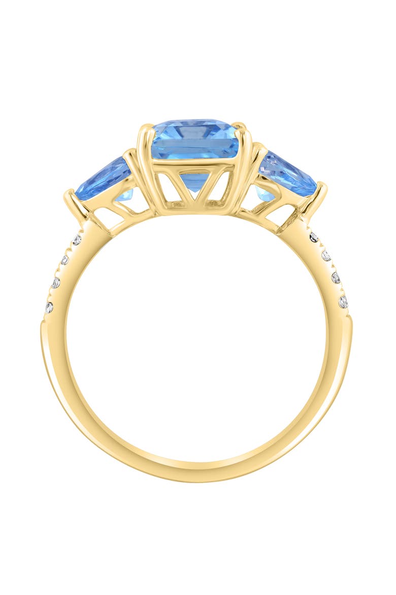 Blue Topaz & Diamond Ring, Alternate, color, BLUE