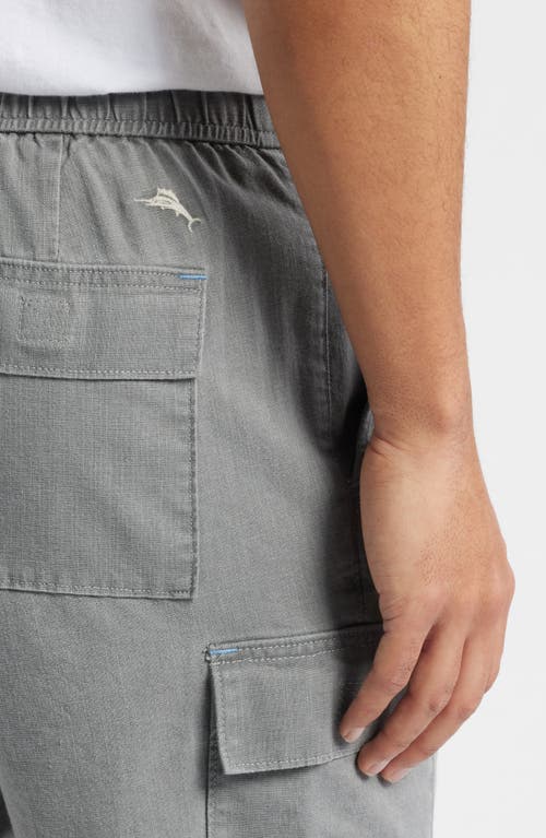 Tommy Bahama Beach Coast Stretch Linen & Cotton Cargo Shorts In Bala Shark