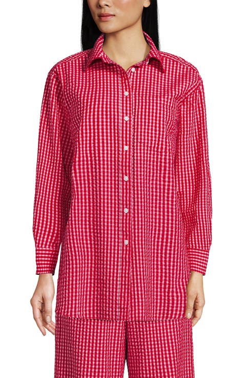 Oversized Seersucker Shirt