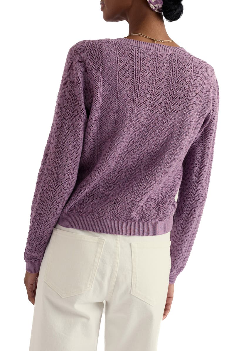 Seasalt Cornwall Willowing Organic Cotton Pointelle Cardigan, Alternate, color,