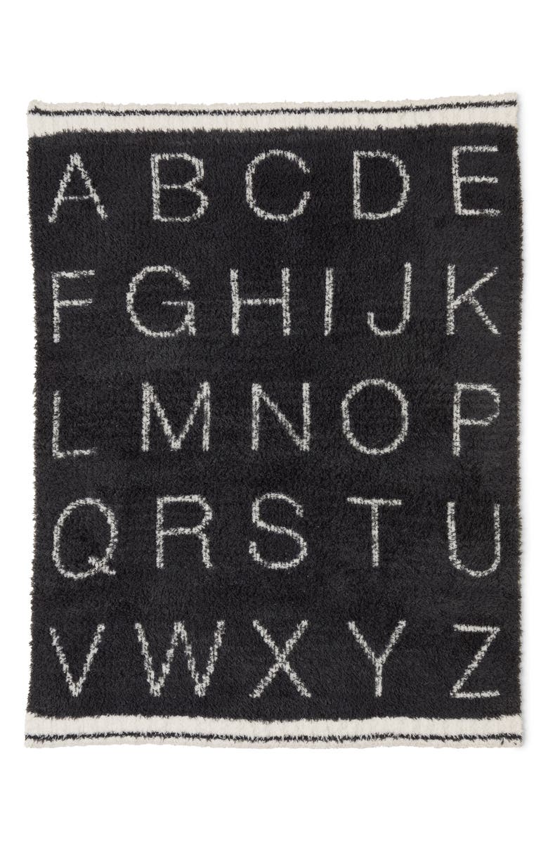 Barefoot Dreams<sup>®</sup> CozyChic<sup>®</sup> ABC Stroller Blanket, Main, color, Carbon-Cream