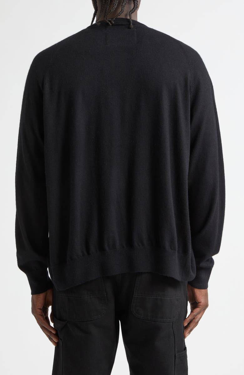 FRENCKENBERGER Cashmere Bomber Cardigan, Alternate, color, Black