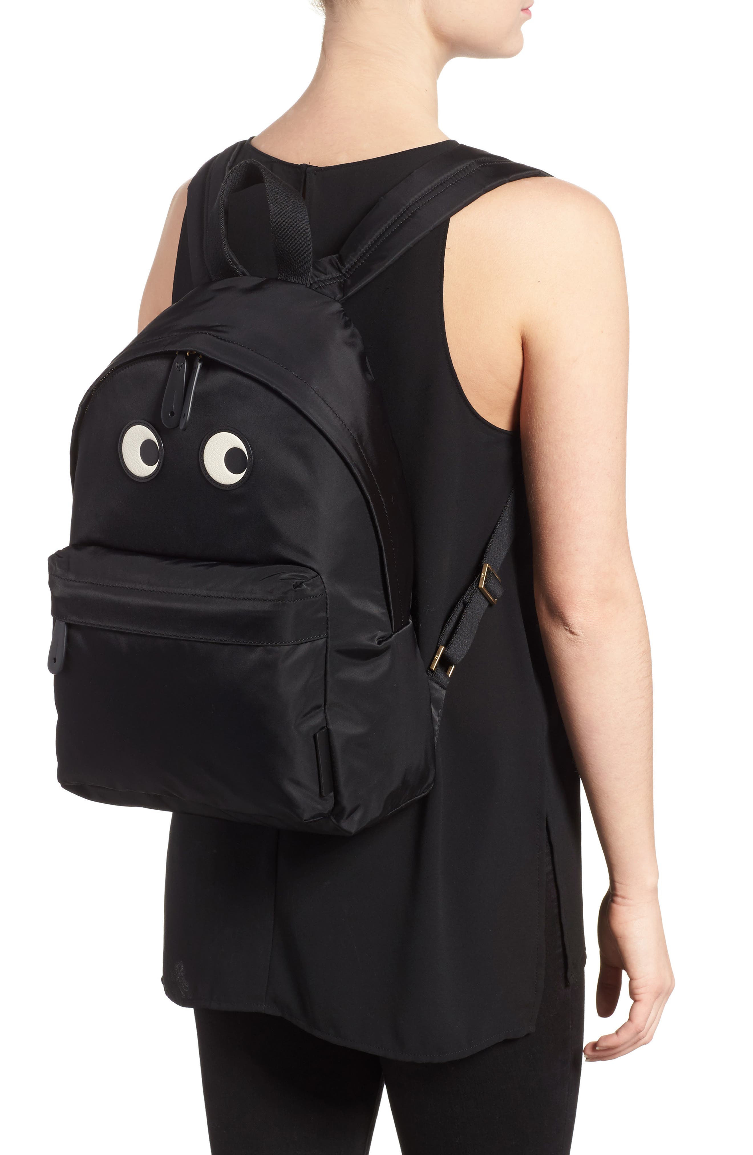 Anya Hindmarch Eyes Nylon Backpack, Alternate, color, 