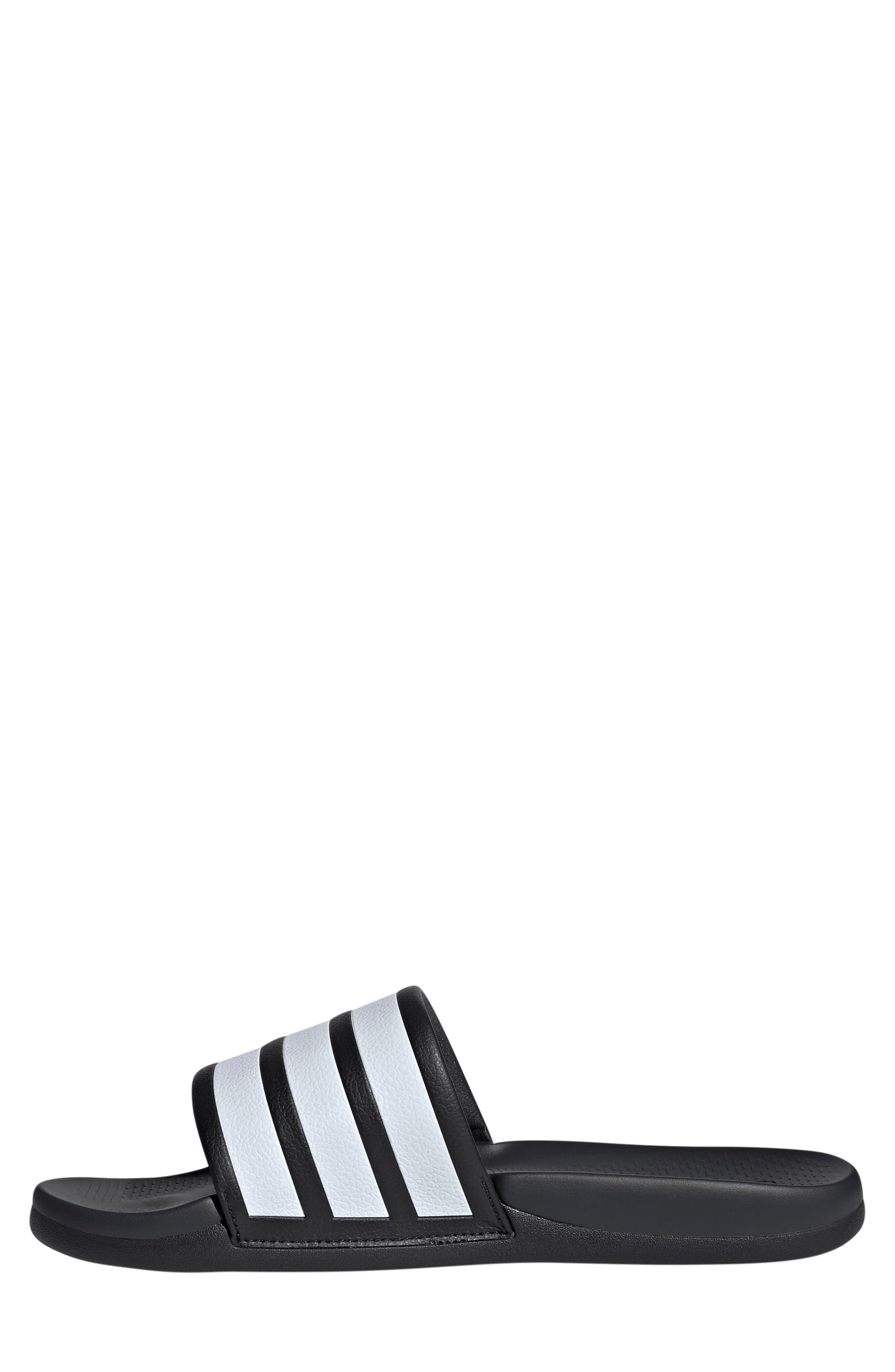 Gender Inclusive Adilette Comfort 2.0 Slide Sandal, Alternate, color, CORE BLACK/ FTWR WHITE/ CARBON
