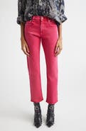 R13 Romeo Distressed Crop Slim Straight Leg Jeans