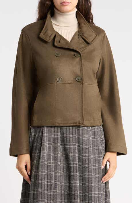 Funnel Neck Faux Suede Jacket
