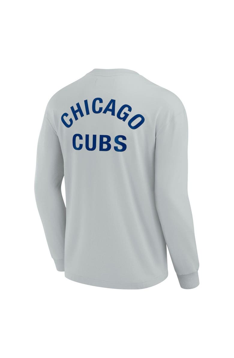 Fanatics Signature Unisex Fanatics Signature Gray Chicago Cubs Elements Super Soft Long Sleeve T-Shirt, Alternate, color, 