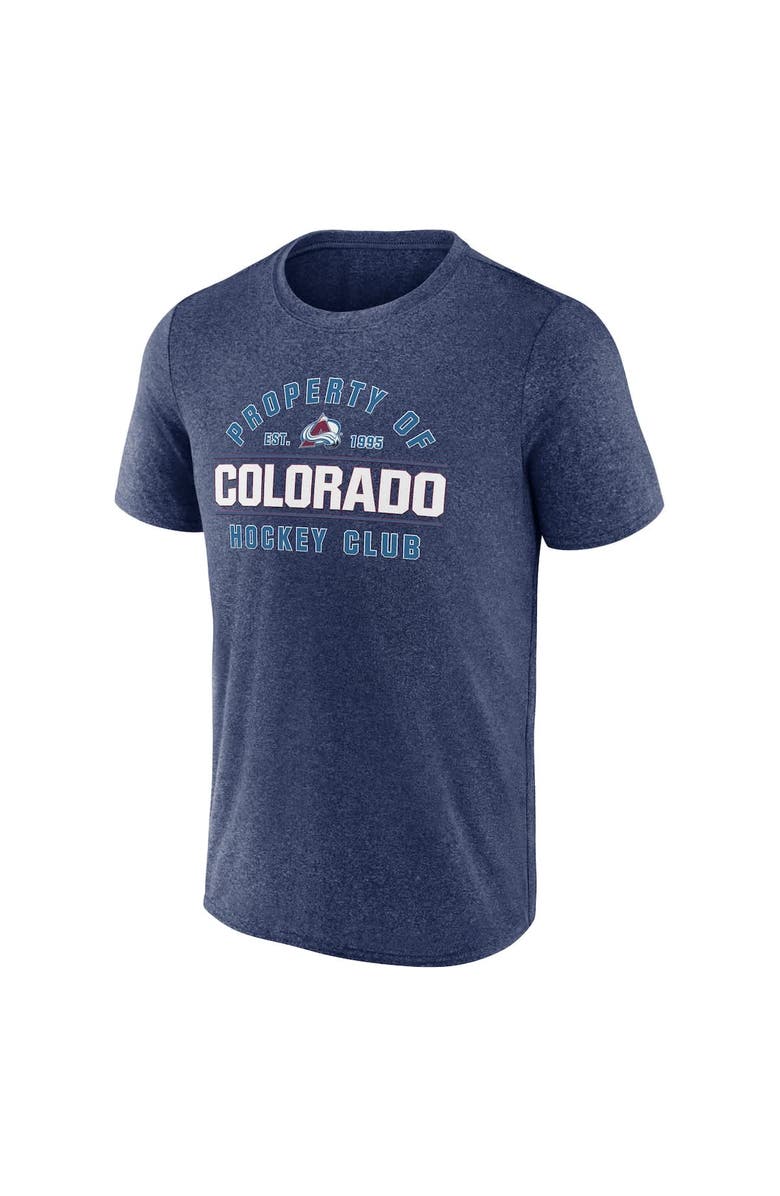 FANATICS Men's Fanatics Heather Heather Blue Colorado Avalanche Property Of T-Shirt, Alternate, color, Heather Blue