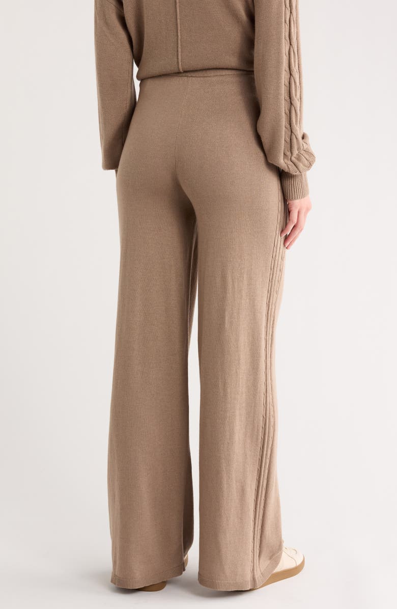 Splendid Emily Cable Knit Pants, Alternate, color, Toast Brown