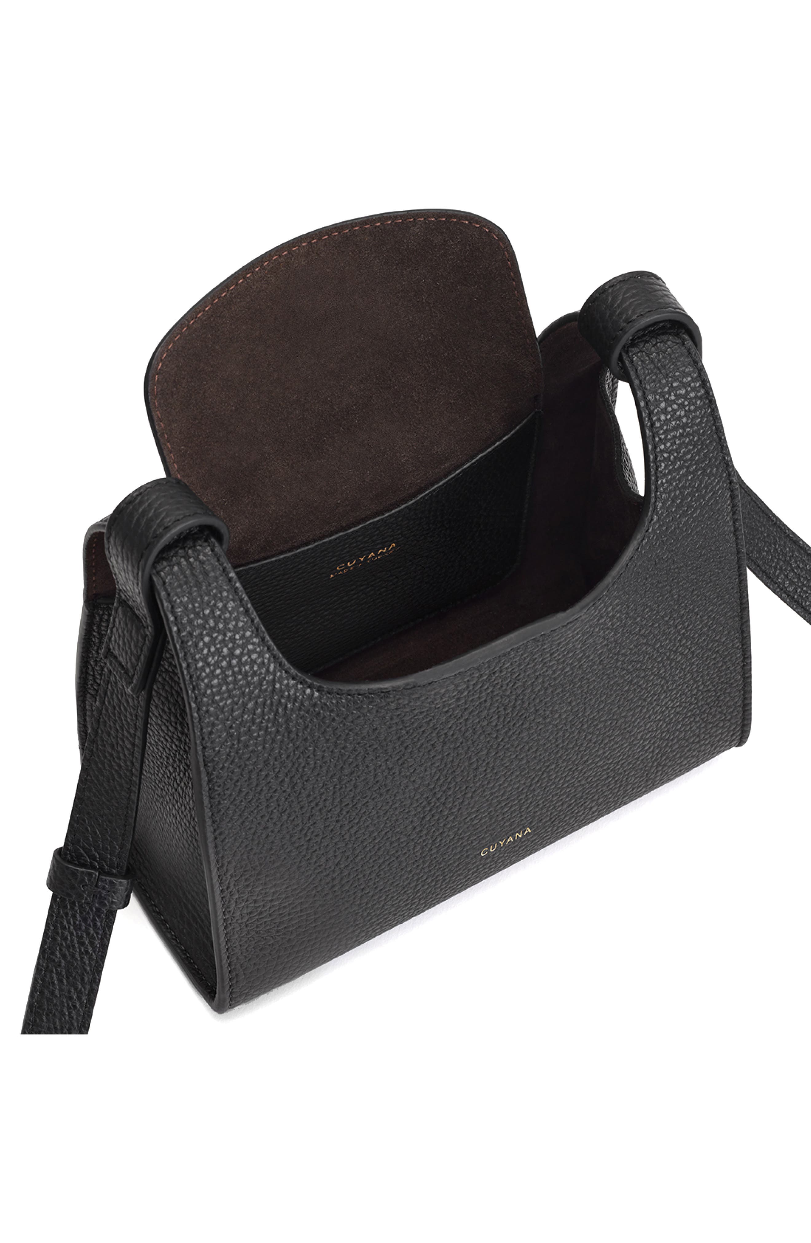 Cuyana Mini Double Loop Leather Crossbody Bag, Alternate, color, 