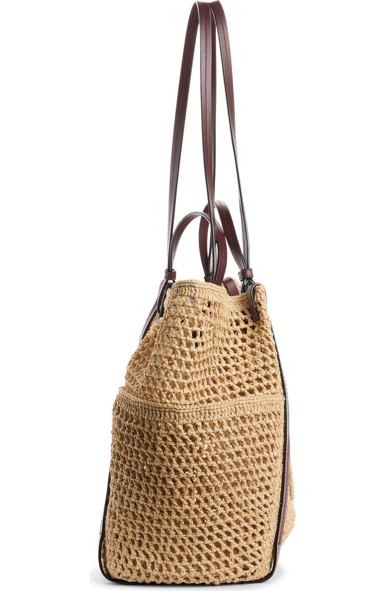 Chloé Summer Banana Raffia Tote, Alternate, color, Hot Sand