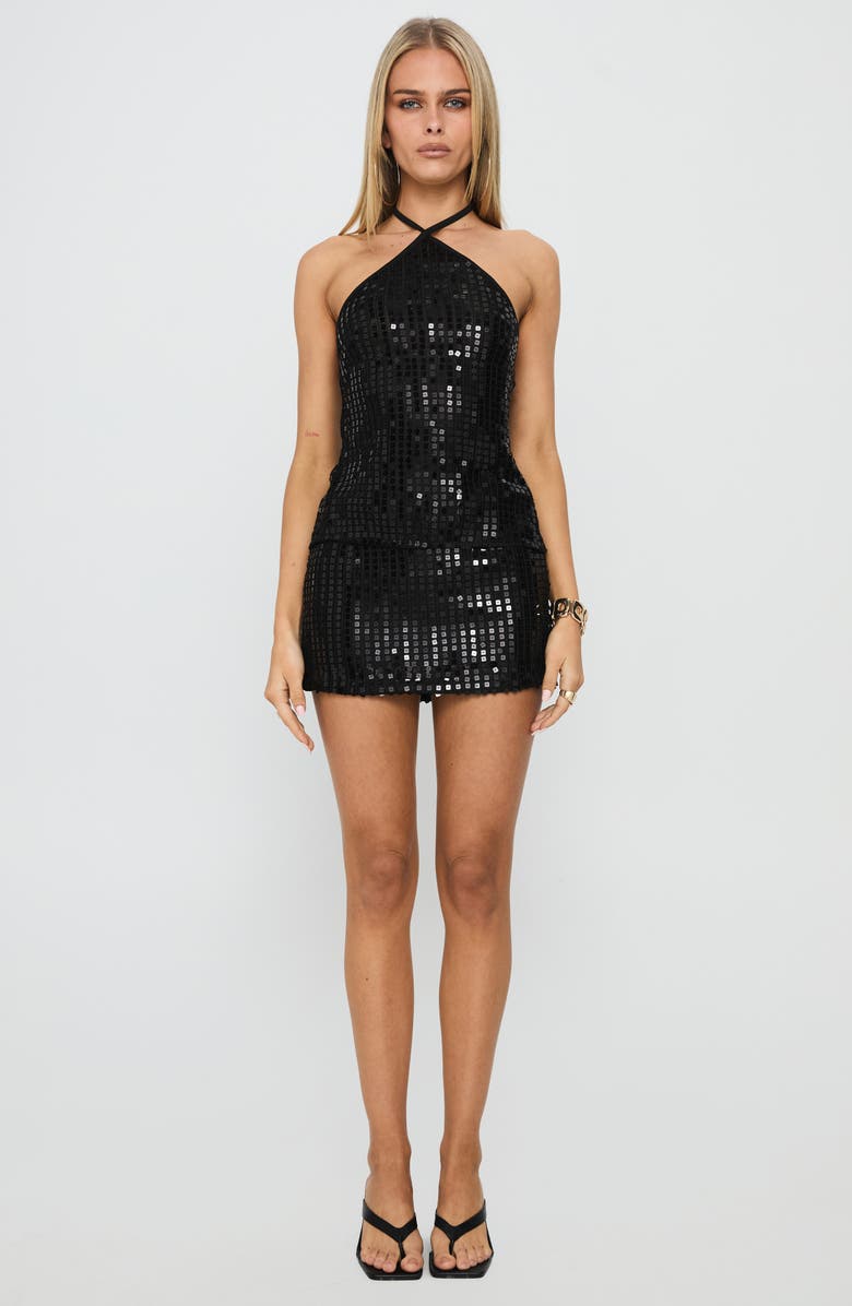 Princess Polly September Sunsets Sequin Halter Top, Alternate, color,