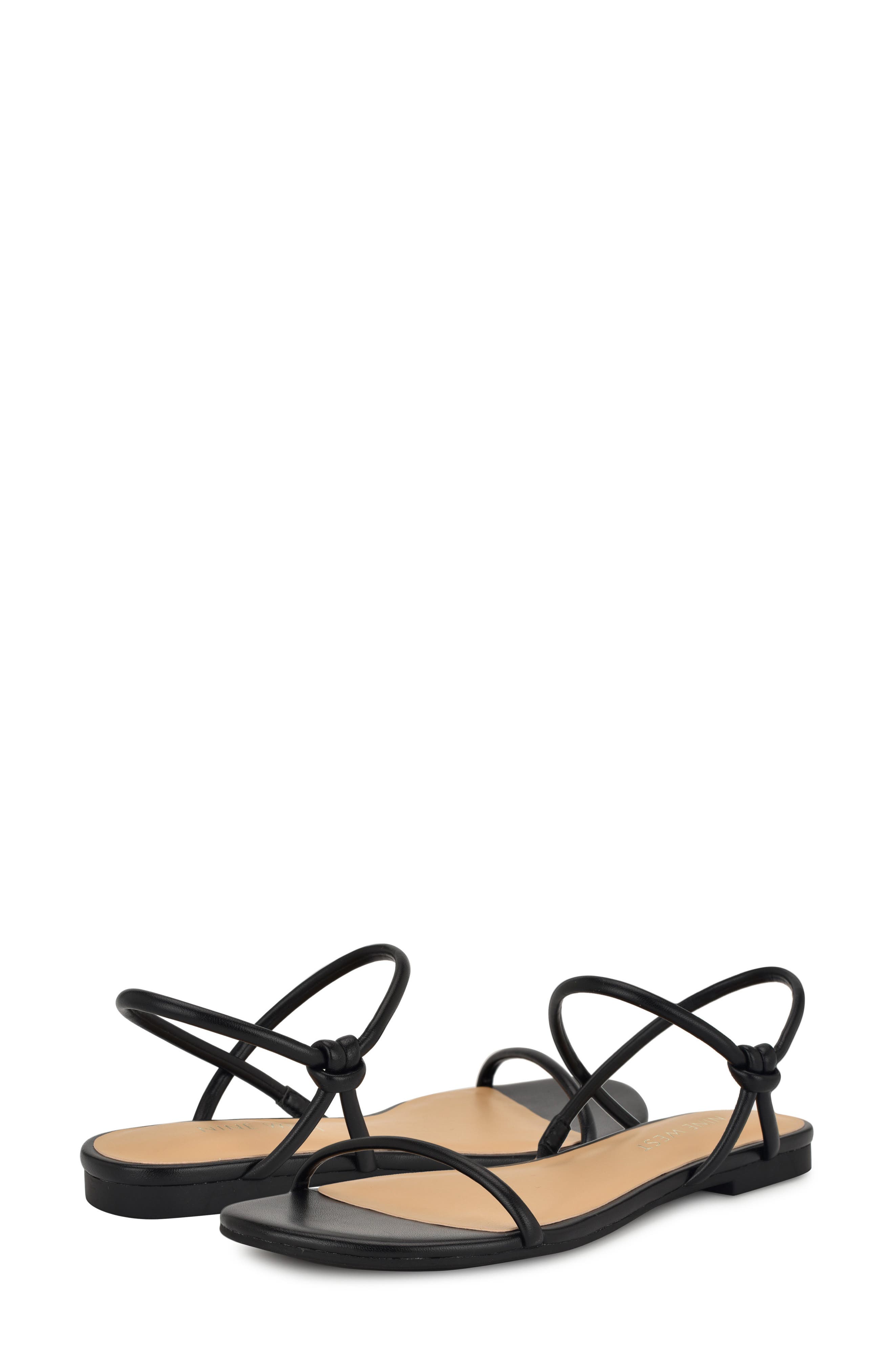 Nine West Menson Strappy Sandal, Alternate, color, Black