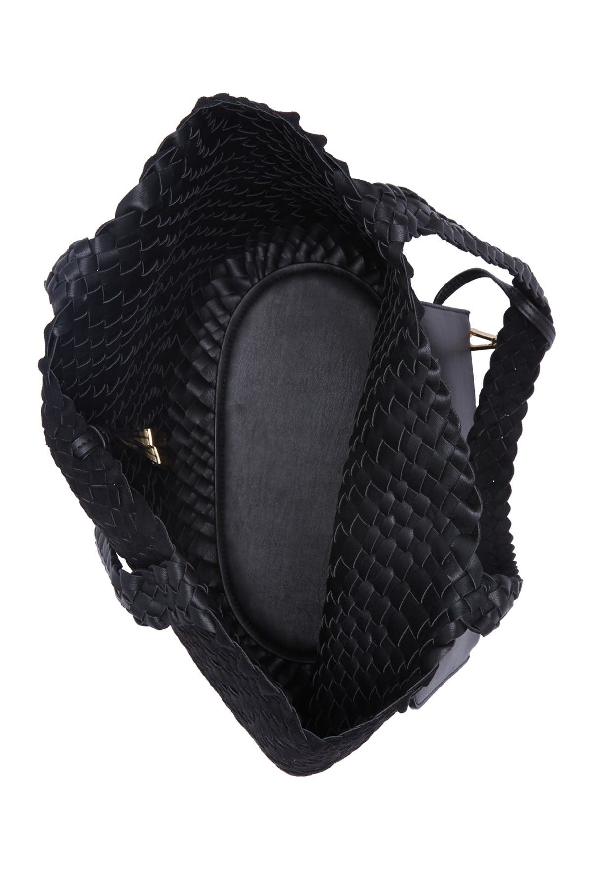 Calvin Klein Naomi Woven North/South Novelty Tote, Alternate, color, 