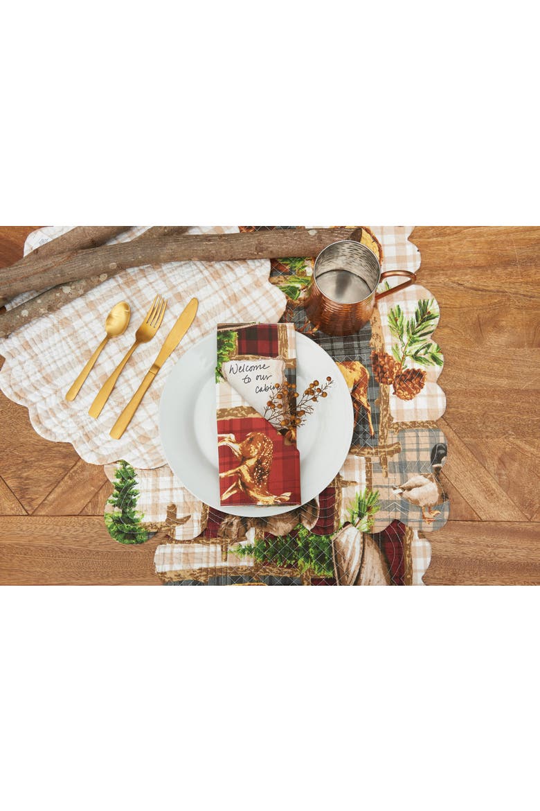 Bryson Retreat Woven Reversible Rustic Lodge Placemats Set of 6, 13" x 19", Alternate, color, Brown