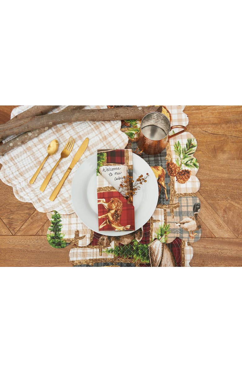 C&F Home Bryson Retreat Woven Reversible Rustic Lodge Placemats Set of 6, 13" x 19", Alternate, color, Brown