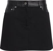 Stand Studio Beatrice Leather Trim Miniskirt