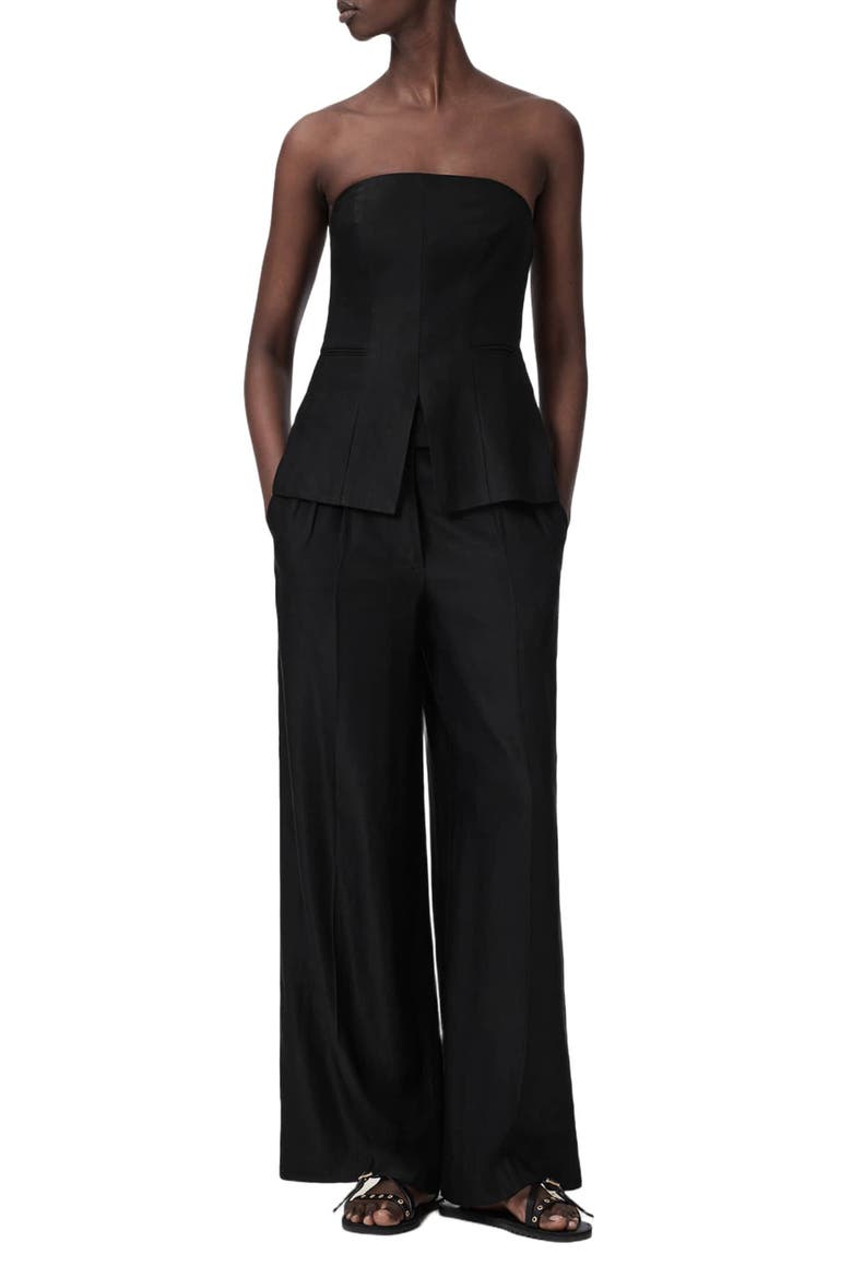 Charley Wide Leg Pants, Alternate, color, BLACK