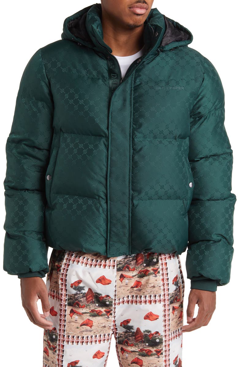 DAILY PAPER Ravan Monogram Jacquard Quilted Puffer Jacket, Alternate, color, 