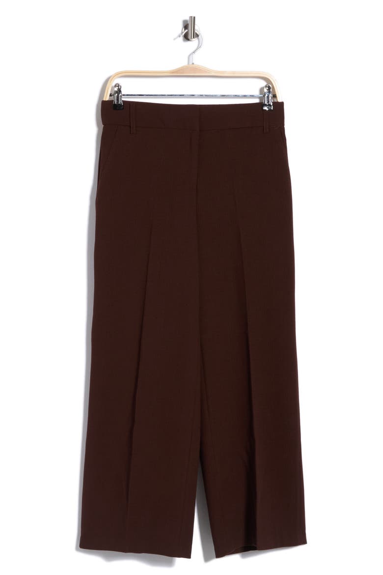 Wide Leg Crop Pants, Alternate, color, BROWN