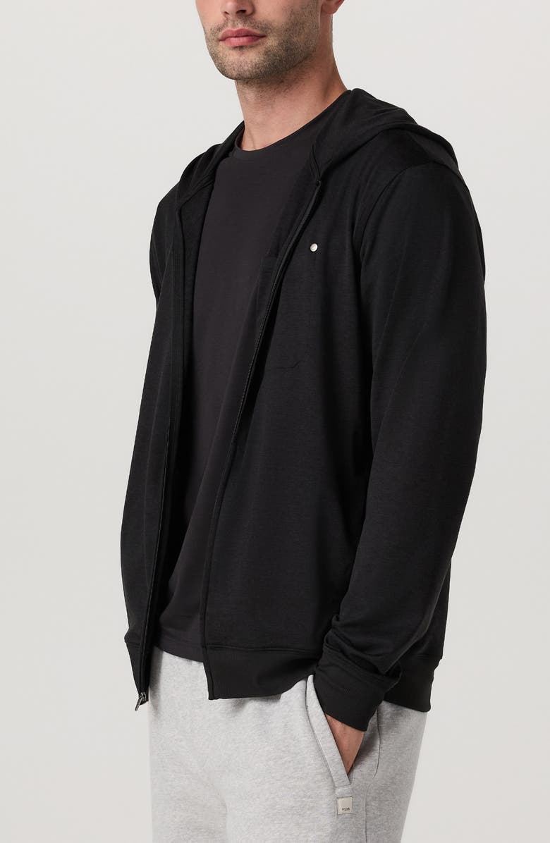 Vuori Ponto Performance Zip Hoodie, Alternate, color, Black Heather