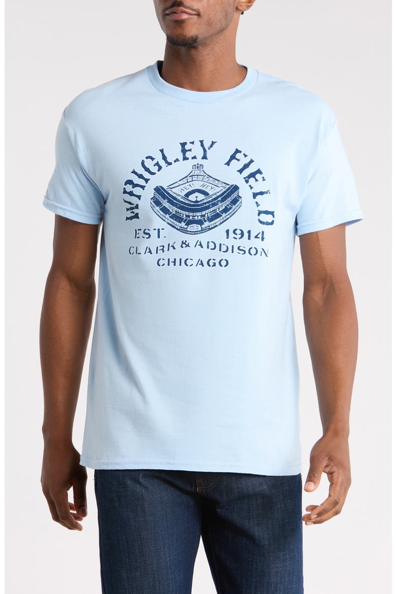 Wrigley Stadium Graphic T-Shirt, Main, color, DUSTY BLUE