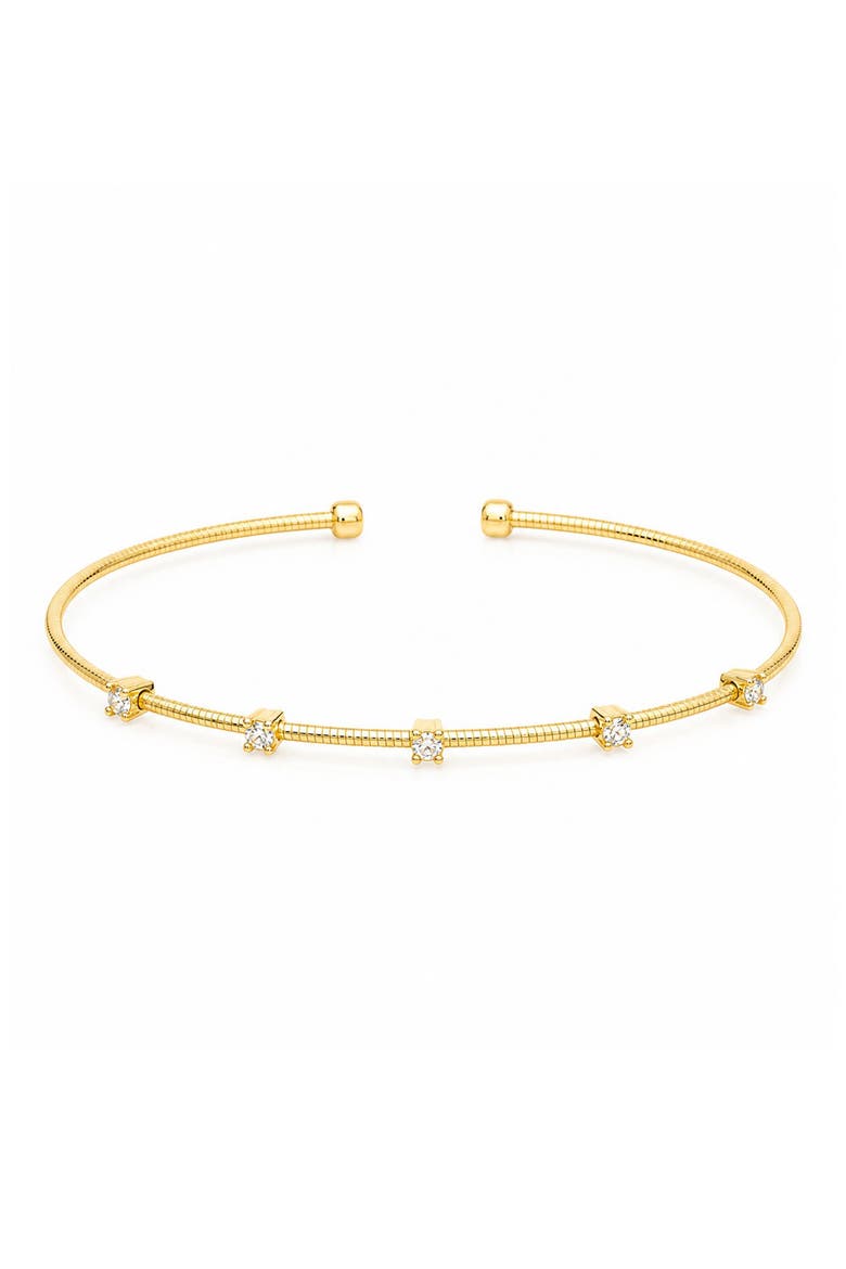 Cubic Zirconia Bangle, Main, color, YELLOW