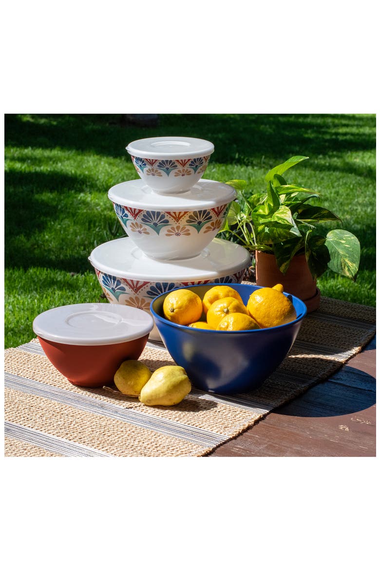Rio Medallion Set Of 5 Nesting Mixing Bowls, Alternate, color, WHITE MULTI