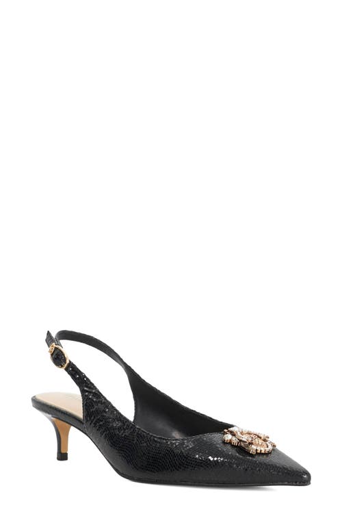 Dune London Context Pointed Toe Slingback Pump In Black