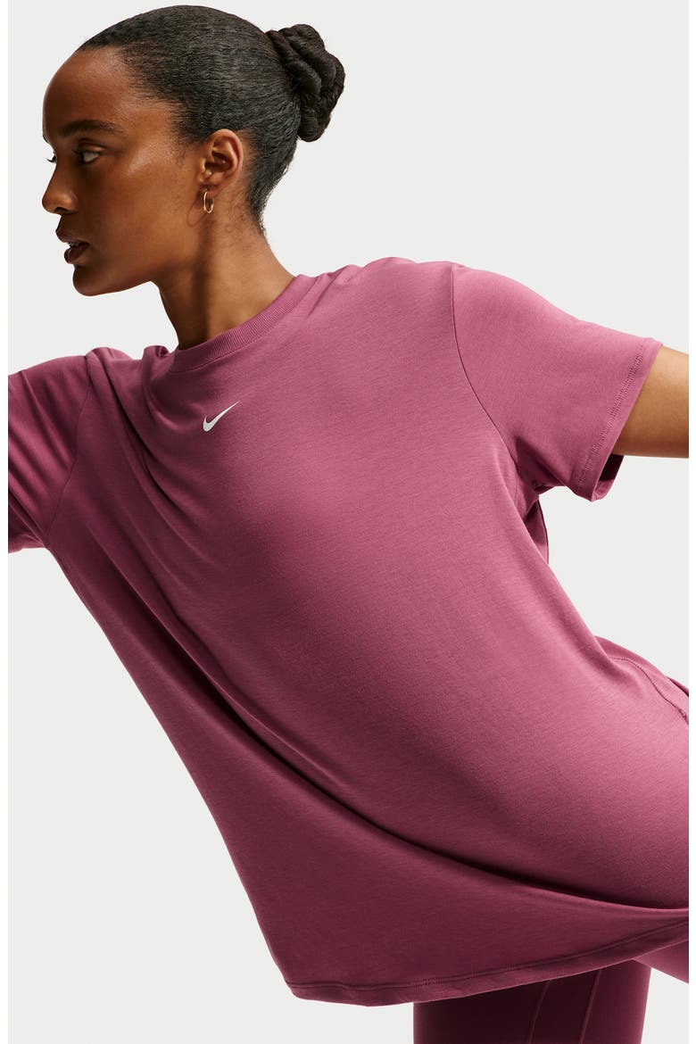 One Relaxed Dri-FIT T-Shirt, Alternate, color, PINK SMOKE/ WHITE