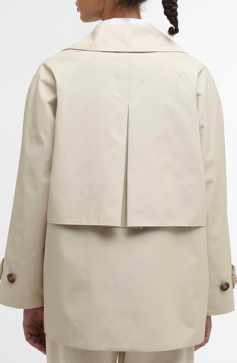 Barbour Maisy Showerproof Double Breasted Jacket, Alternate, color, Mist / Dress Navy Tartan