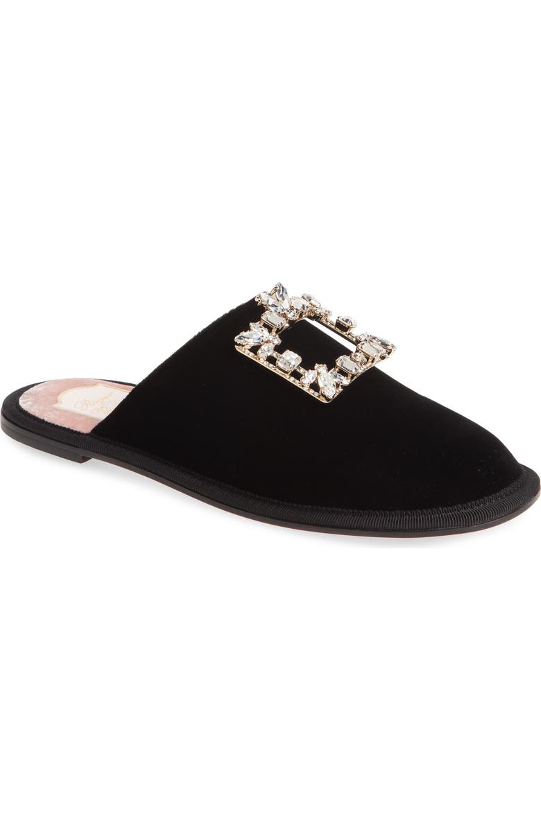 Roger Vivier Hotel Vivier Broche Crystal Buckle Mule, Main, color,