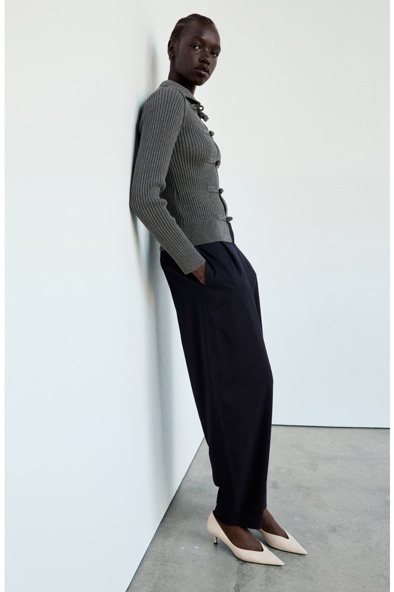 Toggle Rib Cardigan, Alternate, color, GREY