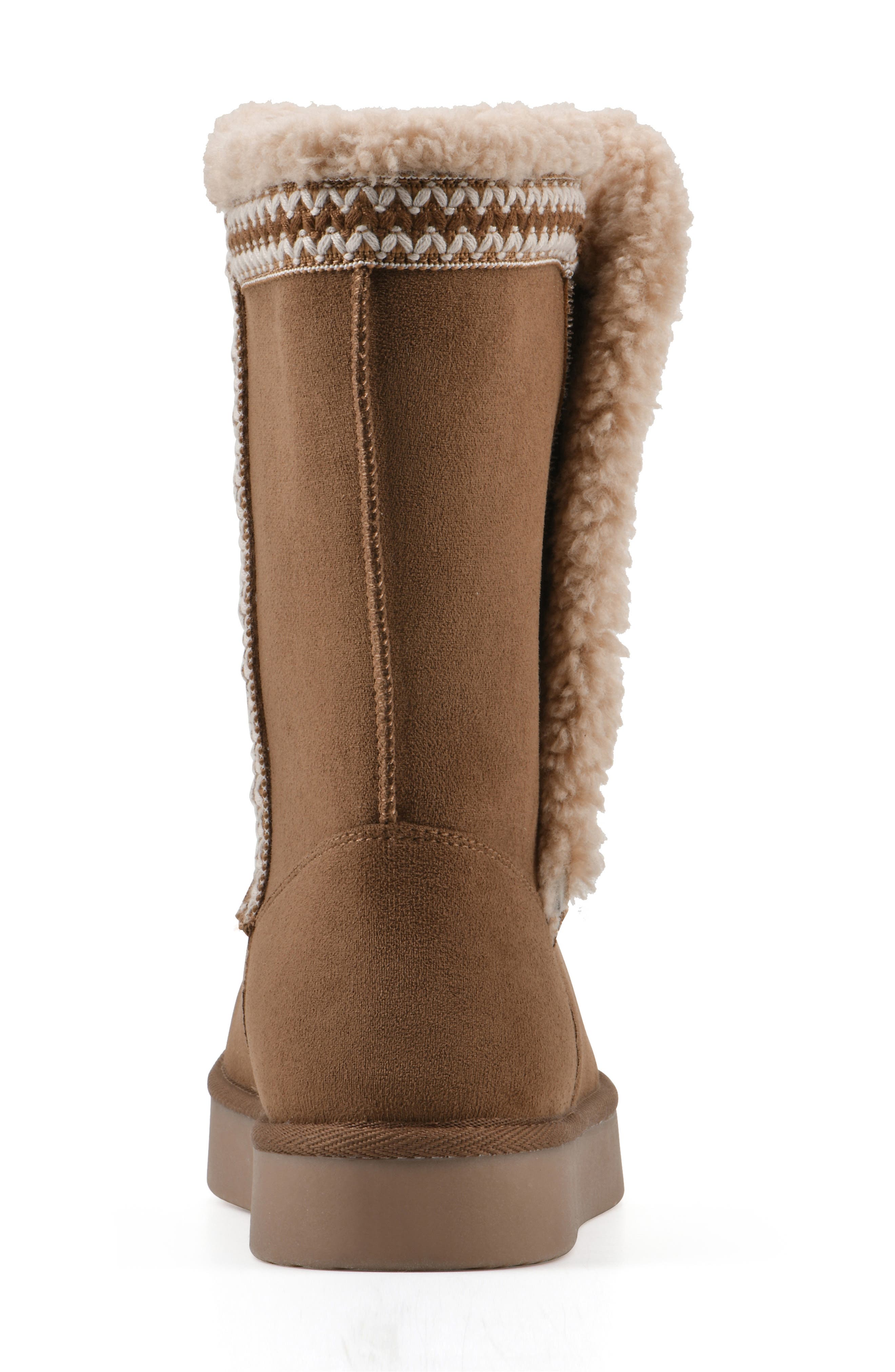 Blanca Faux Fur Lined Boot, Alternate, color, LT.CHESTNUT/ FABRIC