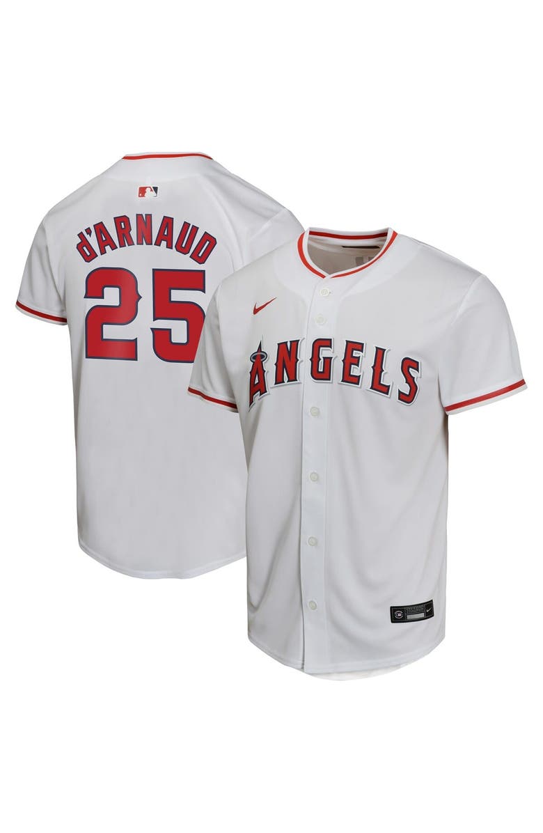 Nike Youth Nike Travis d'Arnaud White Los Angeles Angels Home Game Player Jersey, Main, color, White