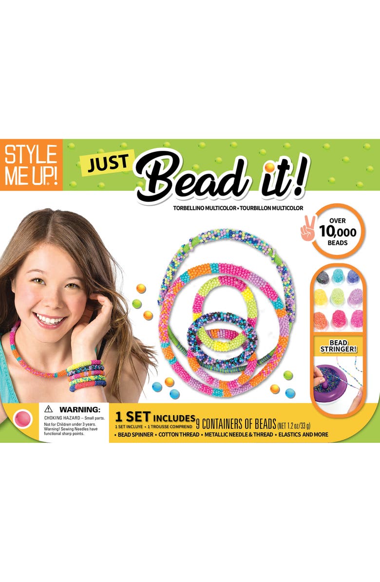 Style Me Up Just Bead It Kids DIY Jewelry Kit, Alternate, color, Multicolored