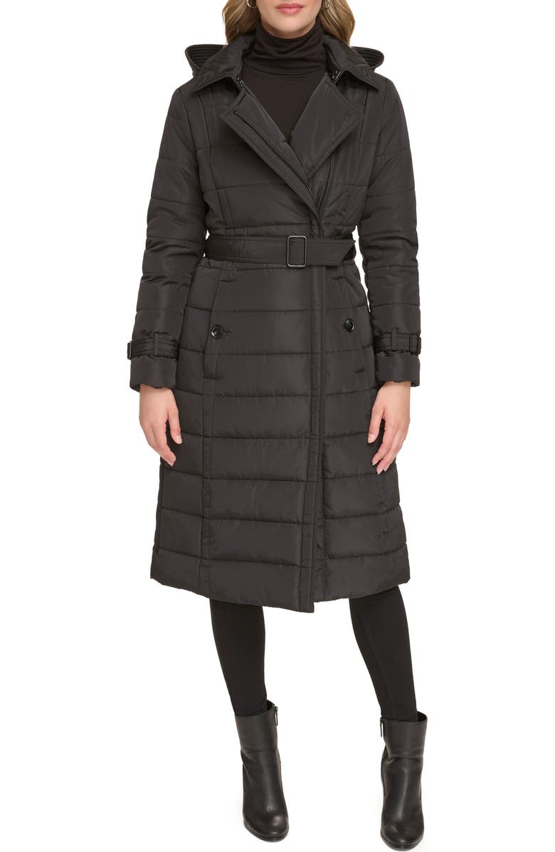 Kenneth Cole New York Quilt Trench Puffer Jacket, Main, color,