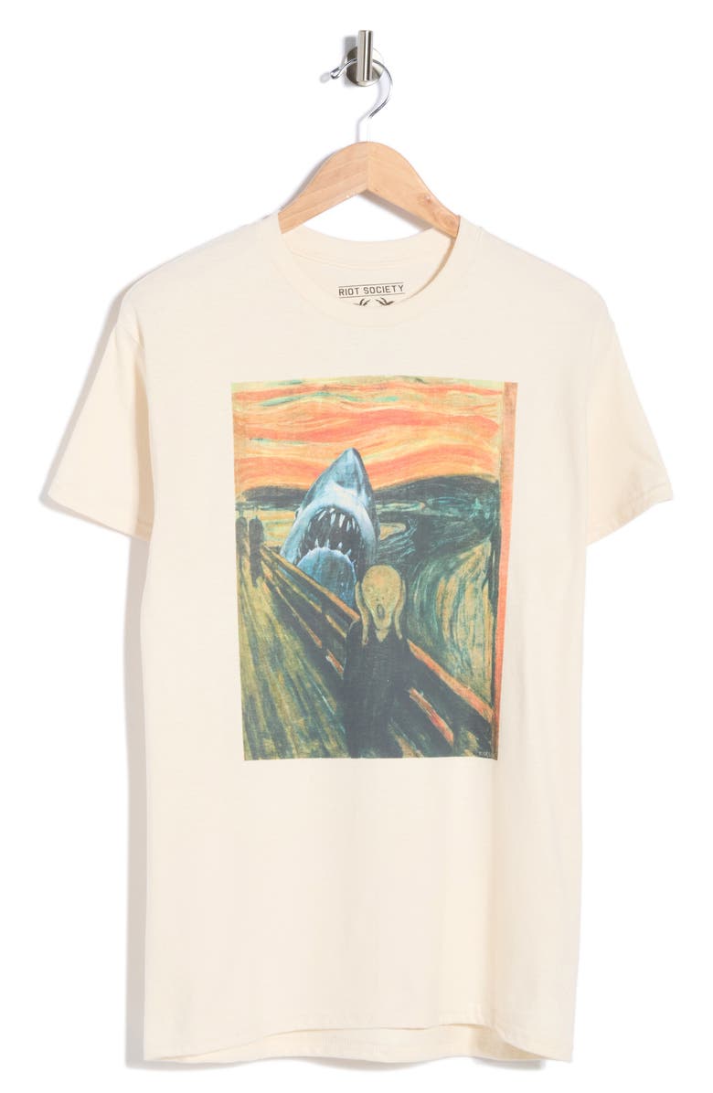 RIOT SOCIETY The Scream Jaws Graphic T-Shirt, Alternate, color,