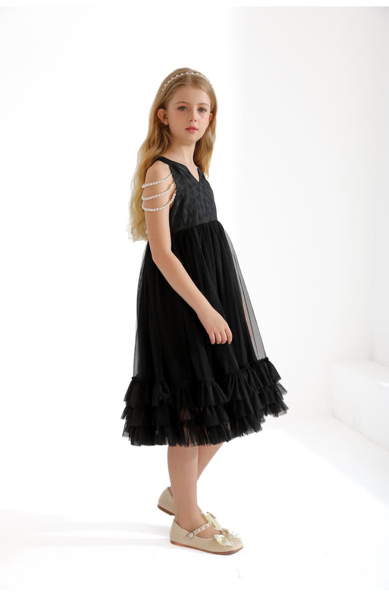 Tulleen Tripoli Dress, Alternate, color, Black