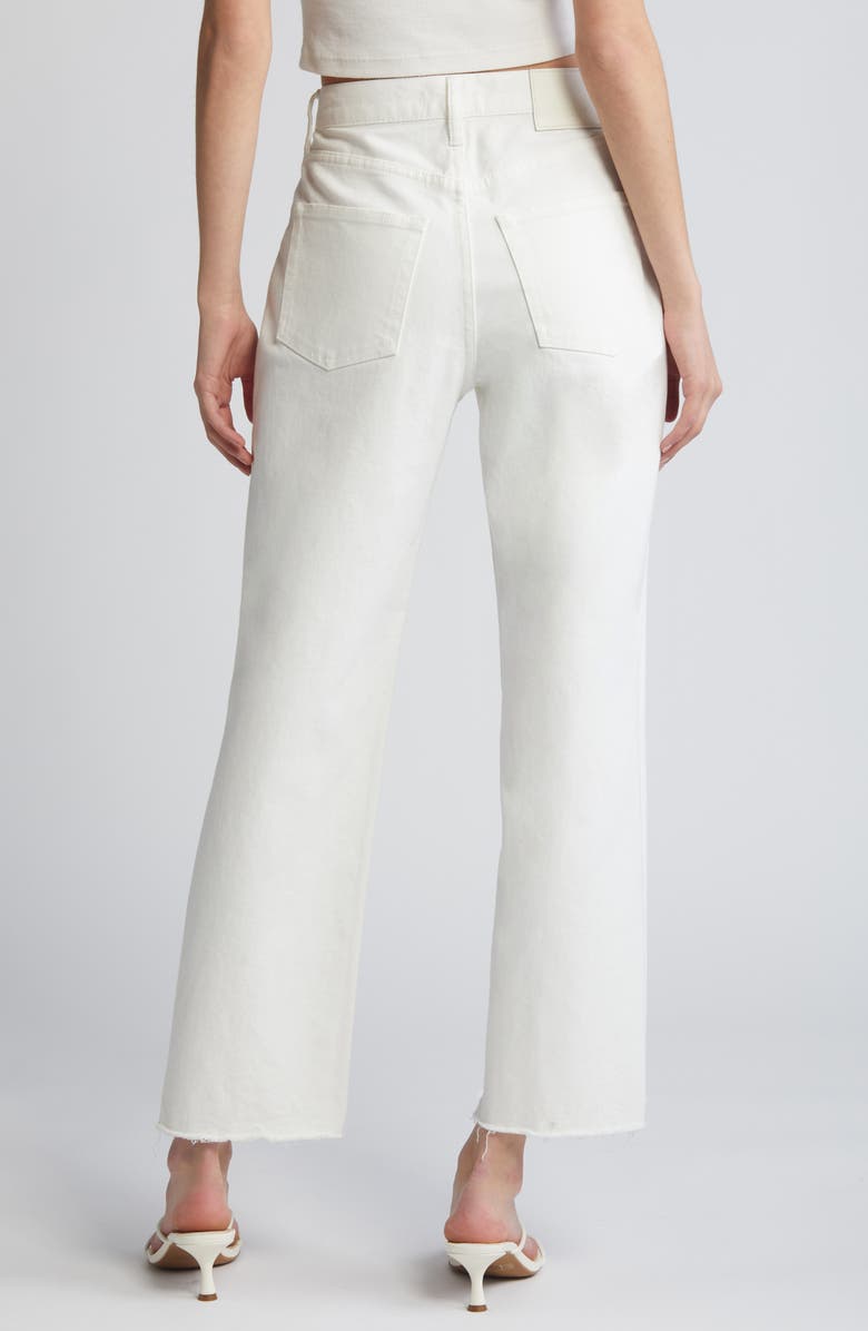 MOUSSY VINTAGE Amherst High Waist Step Raw Hem Wide Leg Jeans, Alternate, color, 