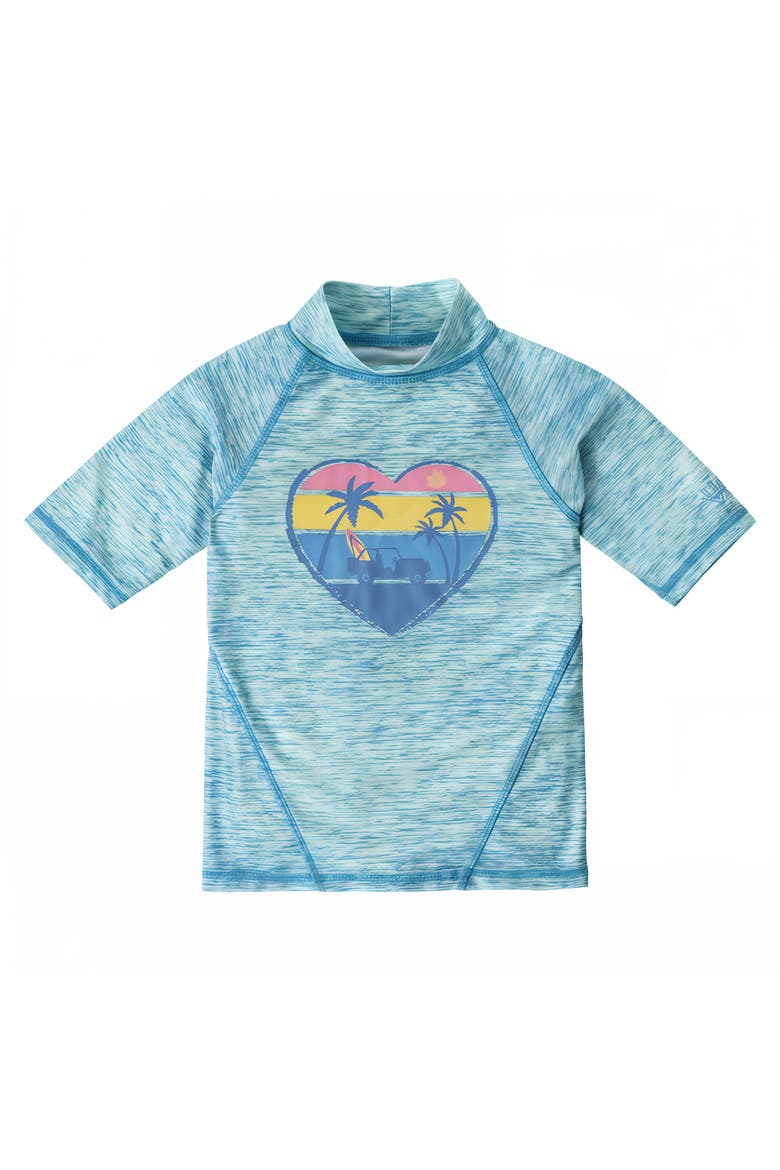 Short Sleeve Sport Sun & Swim Shirt, Main, color, Lagoon Malibu Cruisin