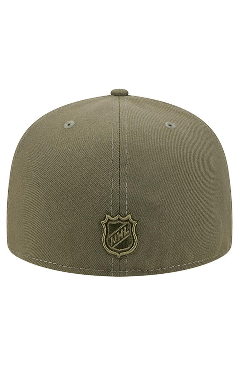 New Era Men's New Era Olive New Jersey Devils Military Appreciation Flag 59FIFTY Fitted Hat, Alternate, color, Olive