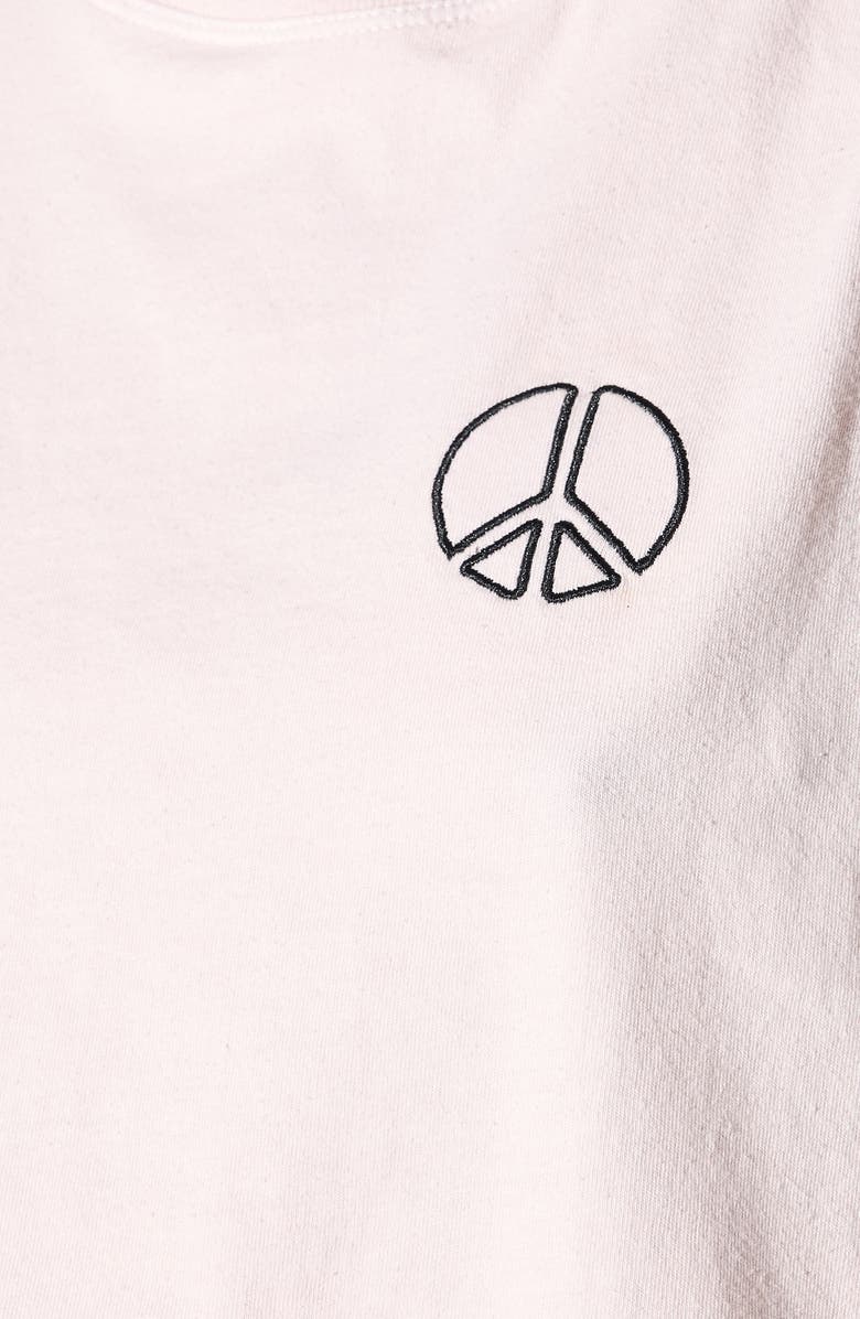 Spiritual Gangster Peace Emblem Doheny Crop Cotton Tank Top, Alternate, color, Pink Dunes