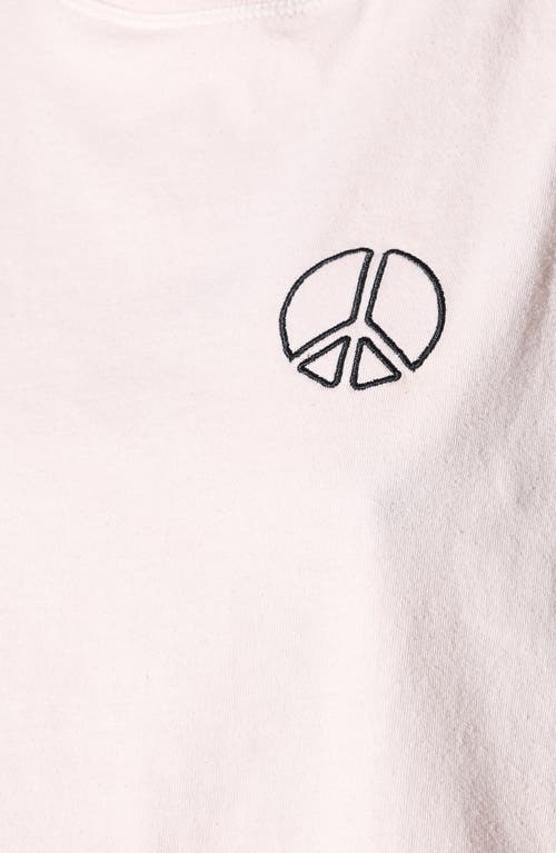 Spiritual Gangster Peace Emblem Doheny Crop Cotton Tank Top In White