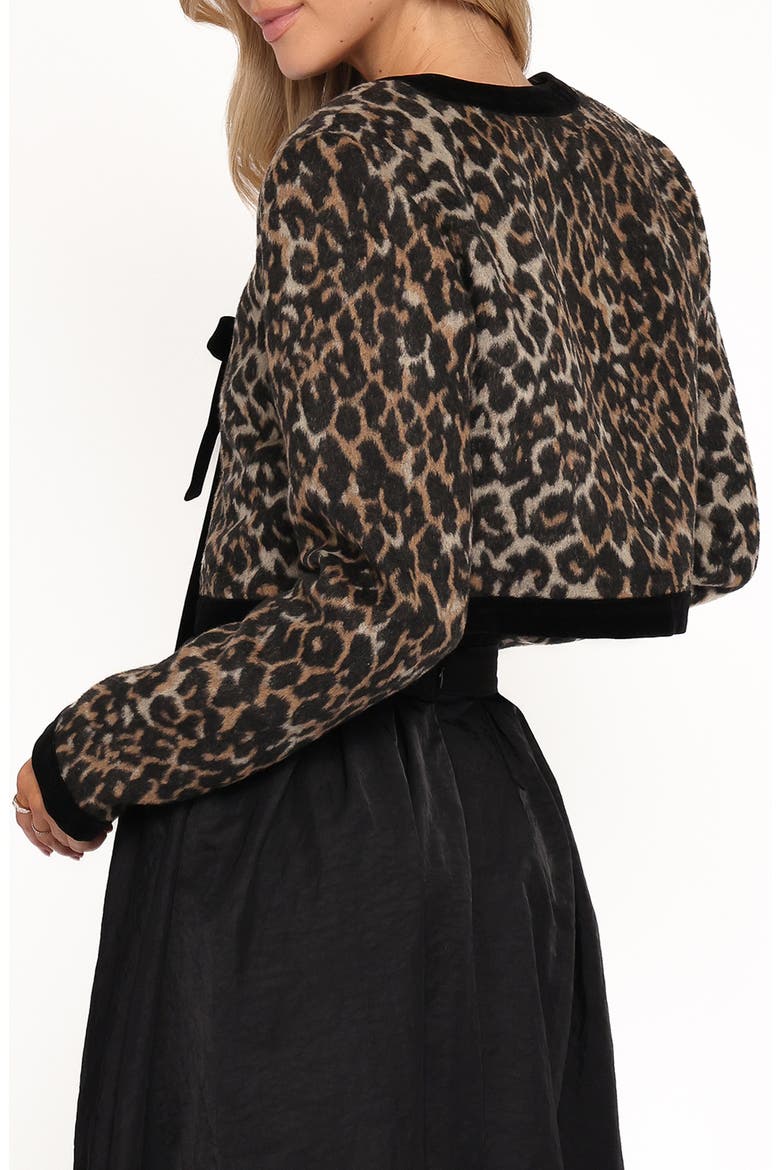 Vanna Leopard Tie-Front Jacket, Alternate, color, LEOPARD